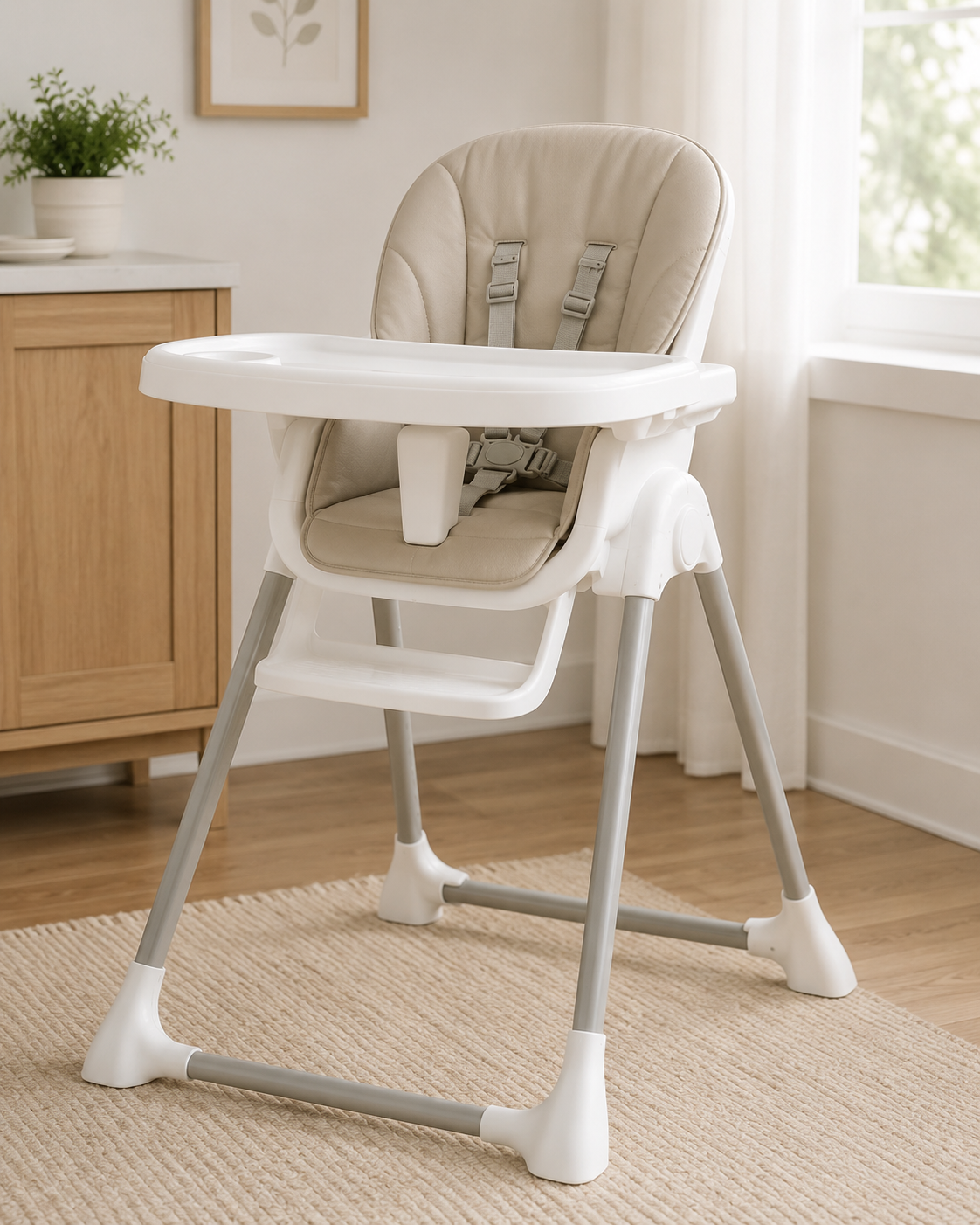 High chair in the kitchen at Salt & Vine Beach House